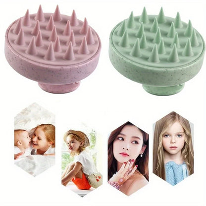 1pc Silicone Shampoo & Body Massage Brush – Multi-Use Scalp & Shower Tool