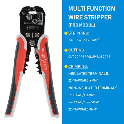 Alicate Multifuncional Automático – Decapador, Cortador e Crimpador de Fios | Ferramenta Manual com Ajuste para Terminais