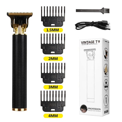 Máquina de Cortar Cabelo T9 LCD – Aparador Elétrico de Alta Precisão | Cabeça de Corte, Barbeador, Design Profissional para Homens