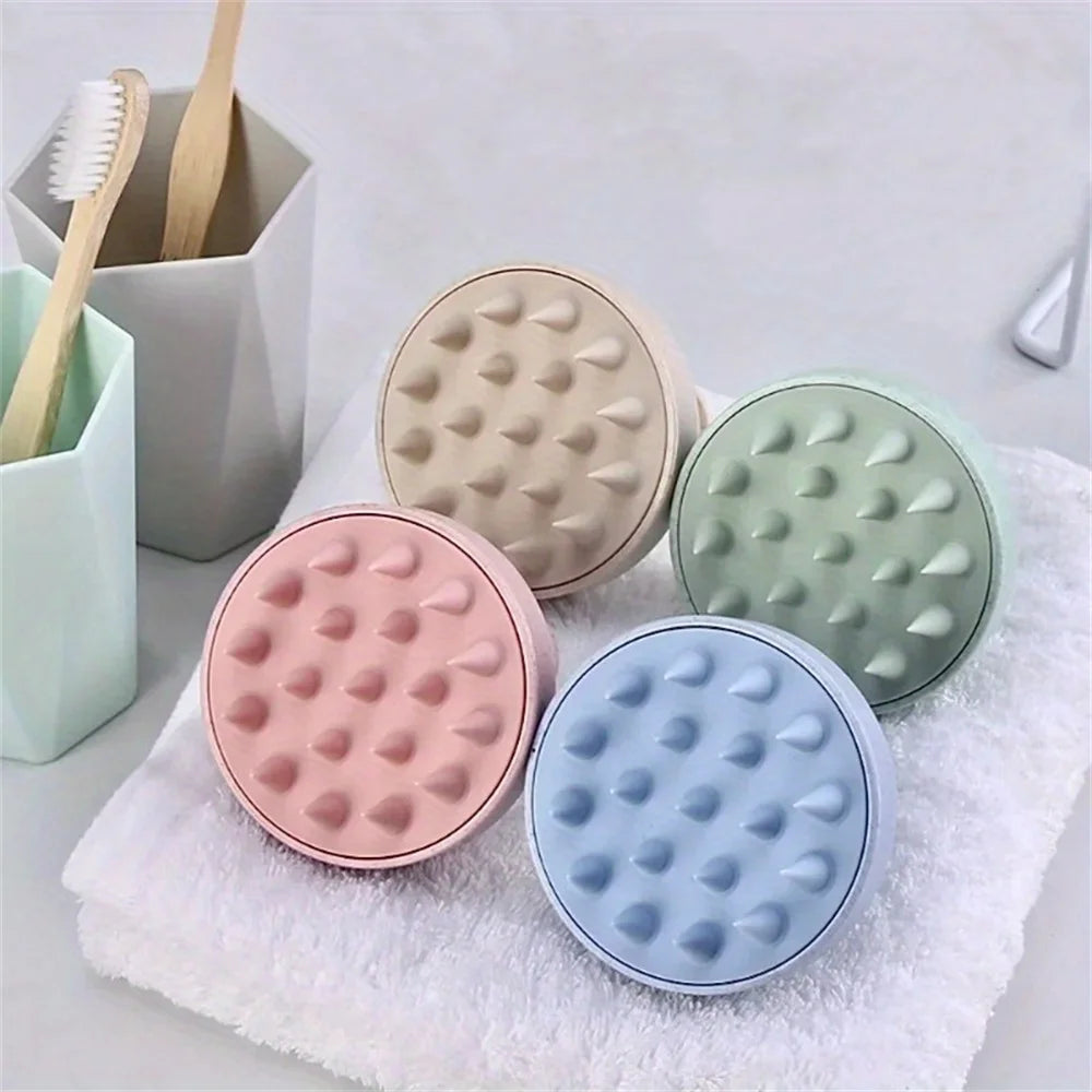 1pc Silicone Shampoo & Body Massage Brush – Multi-Use Scalp & Shower Tool