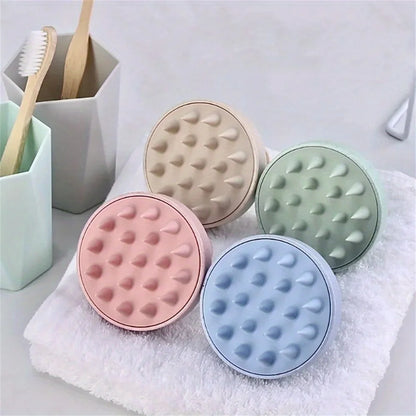 1pc Silicone Shampoo & Body Massage Brush – Multi-Use Scalp & Shower Tool