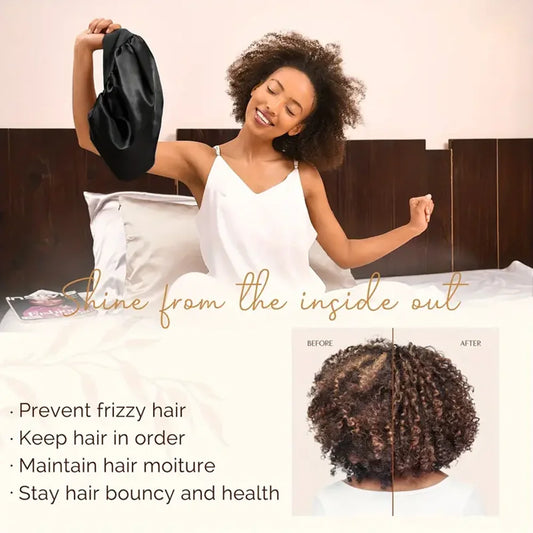 Touca de Cetim Feminina com Aba Larga – Ideal para o dia a dia. Protege os fios com estilo e conforto.