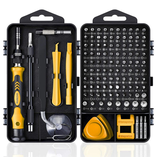 Kit de Chaves de Precisão 25/115/135/140 em 1 – Bits Magnéticos Torx e Phillips | Ferramentas para Celular, PC e Reparos Eletrônicos