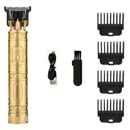 Máquina de Cortar Cabelo T9 LCD – Aparador Elétrico de Alta Precisão | Cabeça de Corte, Barbeador, Design Profissional para Homens