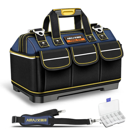 Bolsa de Ferramentas AIRAJ Multifuncional – Tecido Oxford 1680D Impermeável | Alta Capacidade e Resistência para Eletricistas e Técnicos