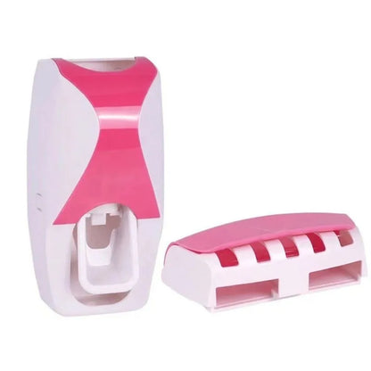 Suporte de Parede para Escova e Creme Dental – Dispenser Automático com Copo | Kit Organizador para Banheiro