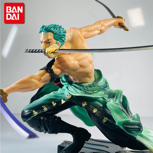 Miniatura Roronoa Zoro – Figura One Piece 10cm | Coleção Anime com Três Espadas