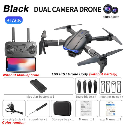 Drone E99Pro 2024 – Câmera 4K, Wi-Fi FPV, Dobrável com Estabilizador de Altura e Controle Remoto