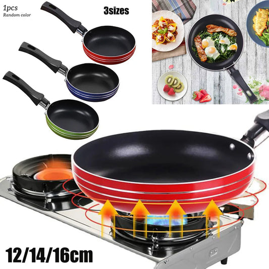 Frigideira Antiaderente Mini 12cm/14cm/16cm – Aço Revestido | Cores Sortidas para Cozinha Compacta