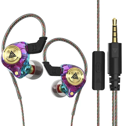 Fone de Ouvido com Fio QKZ AK3 – Áudio HiFi, Microfone Integrado e Cancelamento de Ruído | Som Profissional para Música e Chamadas
