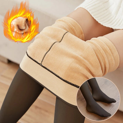 Legging Térmica Feminina de Inverno – Sexy, Translúcida com Forro Fleece | Cintura Alta, Slim Fit e Super Quentinha