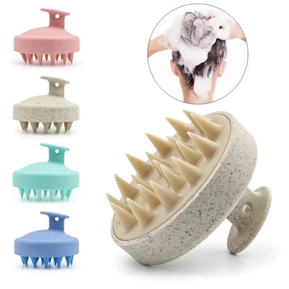 1pc Silicone Shampoo & Body Massage Brush – Multi-Use Scalp & Shower Tool
