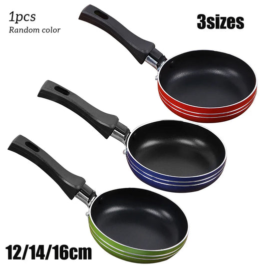 Frigideira Antiaderente Mini 12cm/14cm/16cm – Aço Revestido | Cores Sortidas para Cozinha Compacta