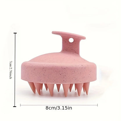 1pc Silicone Shampoo & Body Massage Brush – Multi-Use Scalp & Shower Tool