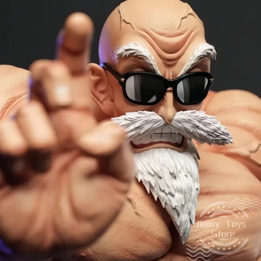 Boneco de anime Dragon Ball de 10 cm GK Muscle Master Roshi Goku Kame Sennin Figura de ação em PVC Modelo Bonecos infantis Brinquedos de presente