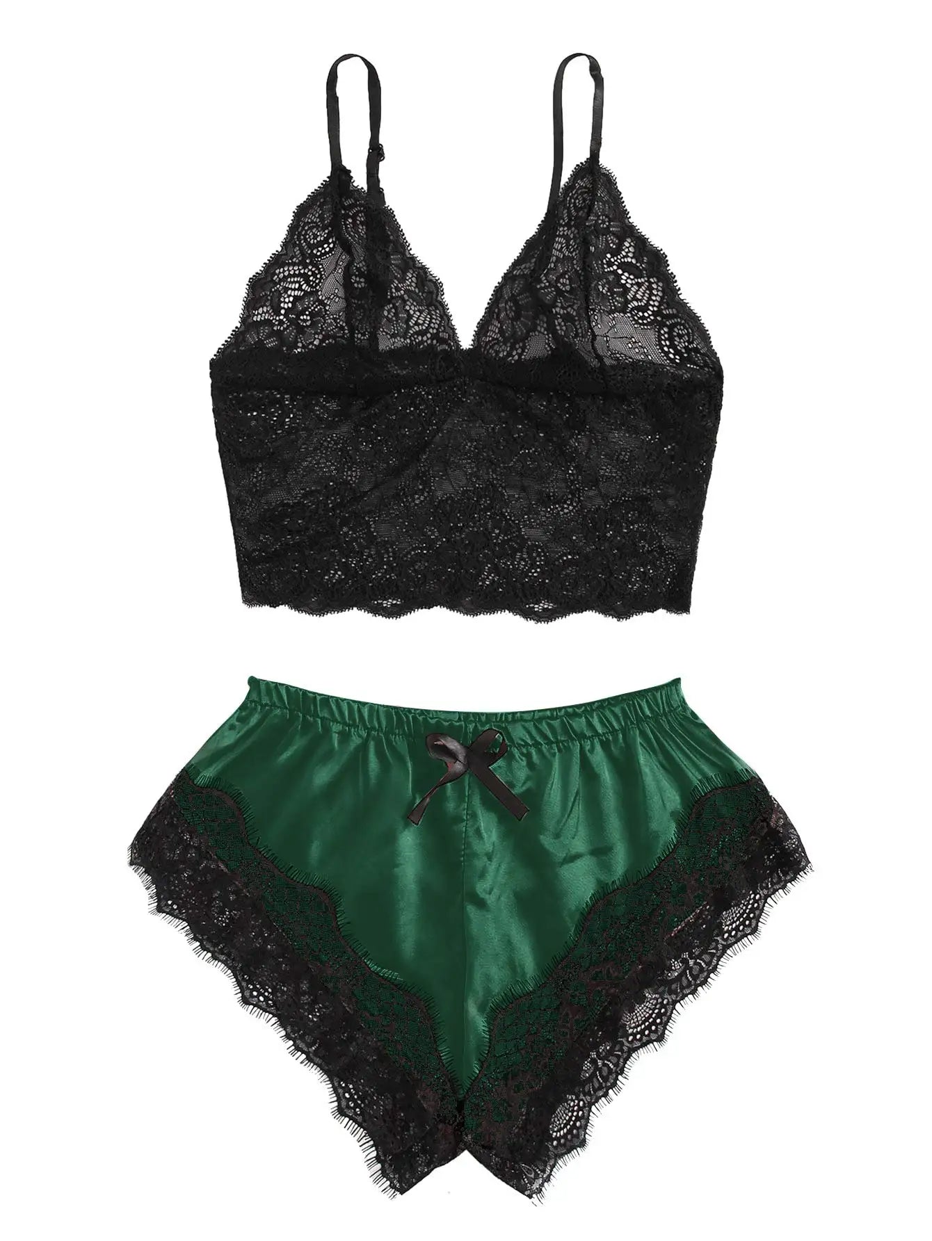 Summer Charm – 2-Piece Sheer Lace Sleepwear Set