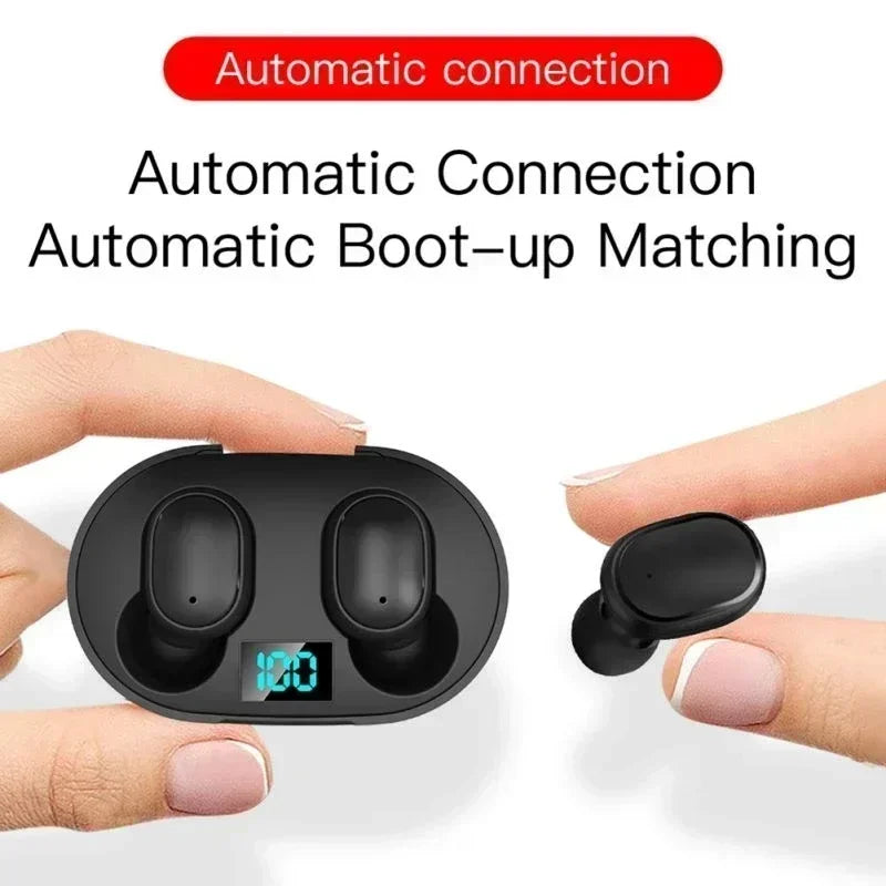 Fones de Ouvido Bluetooth E6S TWS – Sem Fio com Microfone | Cancelamento de Ruído e Estojo Recarregável