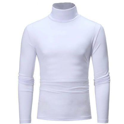 Blusa Térmica Masculina de Inverno – Gola Alta, Manga Longa, Slim Fit | Roupa Térmica Leve para Dias Frios