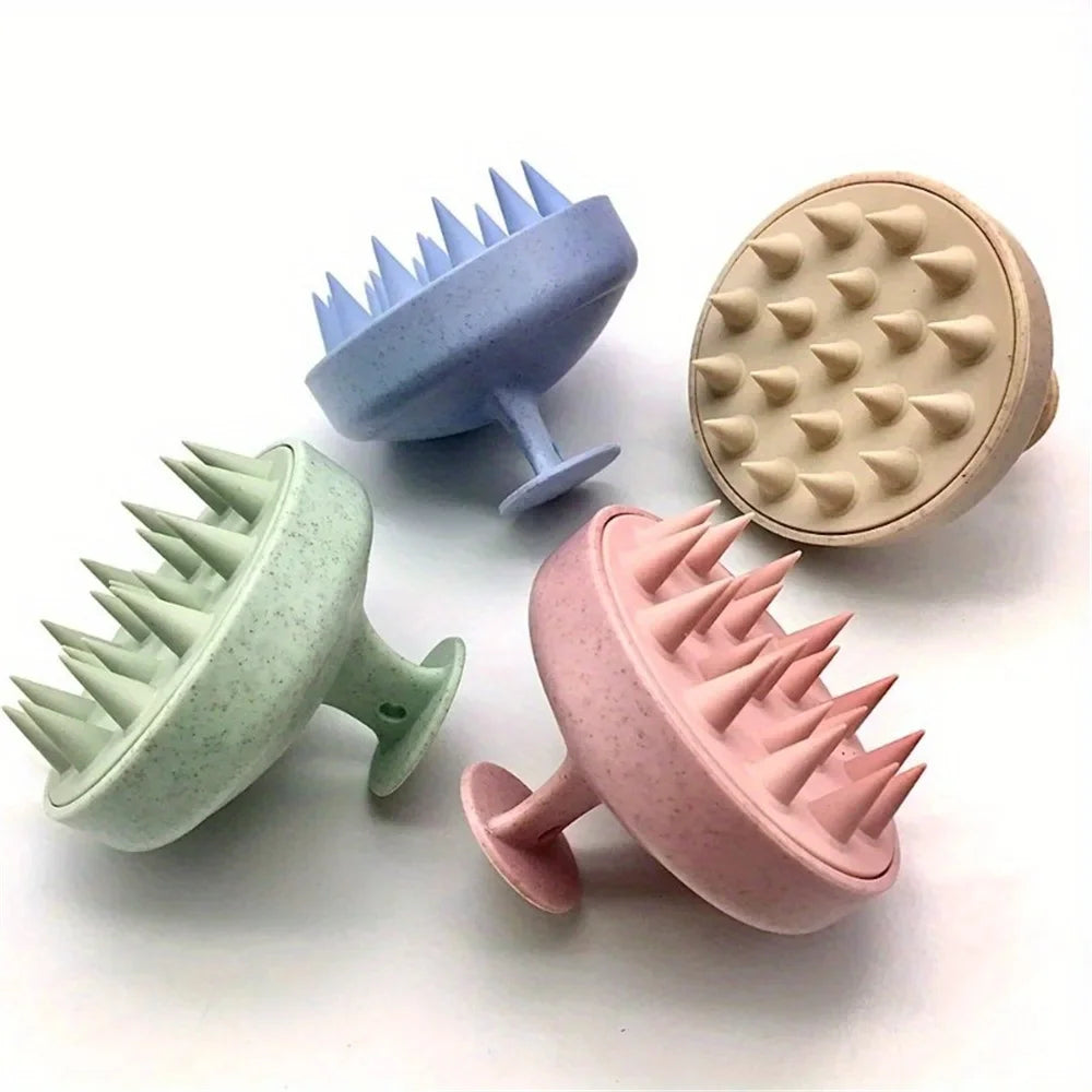 1pc Silicone Shampoo & Body Massage Brush – Multi-Use Scalp & Shower Tool