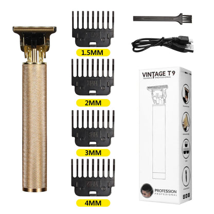 Máquina de Cortar Cabelo T9 LCD – Aparador Elétrico de Alta Precisão | Cabeça de Corte, Barbeador, Design Profissional para Homens
