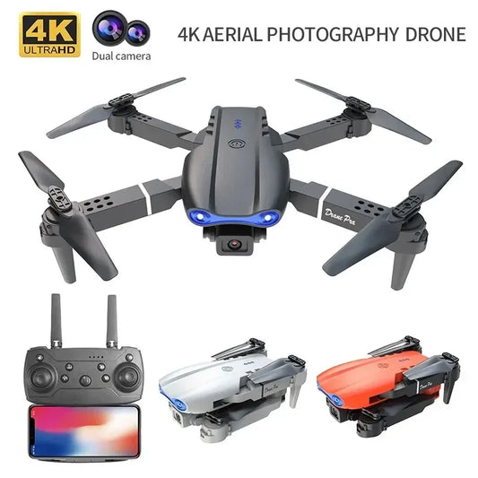 Drone E99Pro 2024 – Câmera 4K, Wi-Fi FPV, Dobrável com Estabilizador de Altura e Controle Remoto