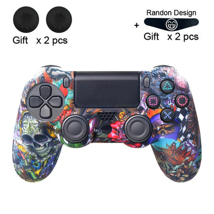 DATA FROG para controle de PS4 da Sony Playstation 4, capa protetora de silicone macio e borracha gel para controle PS4 Pro Slim