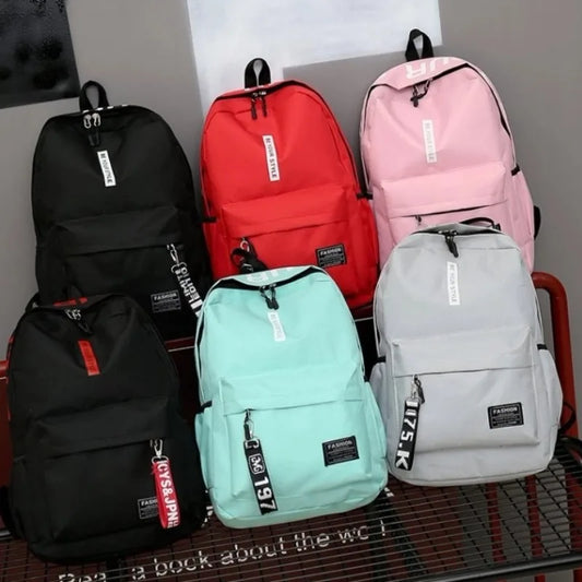 Mochila Unissex Estilo Coreano – Grande Capacidade para Escola ou Dia a Dia