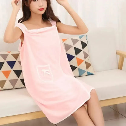 Toalha Feminina Vestível 140×85cm – Secagem Rápida | Ideal para Banho, Praia, Academia e Spa