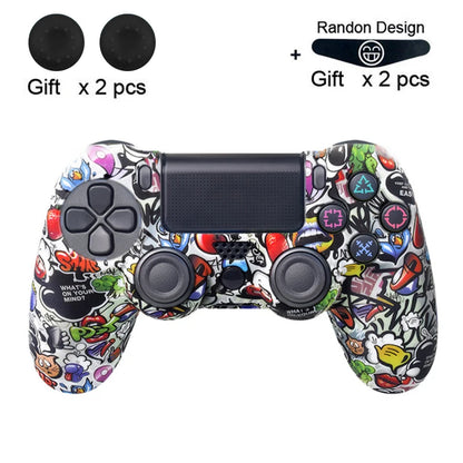 DATA FROG para controle de PS4 da Sony Playstation 4, capa protetora de silicone macio e borracha gel para controle PS4 Pro Slim