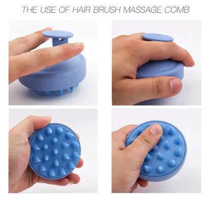 1pc Silicone Shampoo & Body Massage Brush – Multi-Use Scalp & Shower Tool