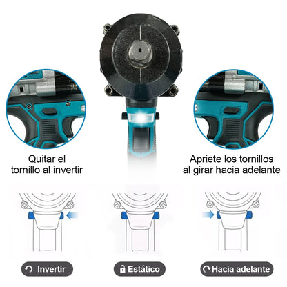 Chave de impacto elétrica sem fio Kamolee 2100 N.m de alto torque de 1/2 polegada sem escovas 18V-21V ferramenta de chave de bateria