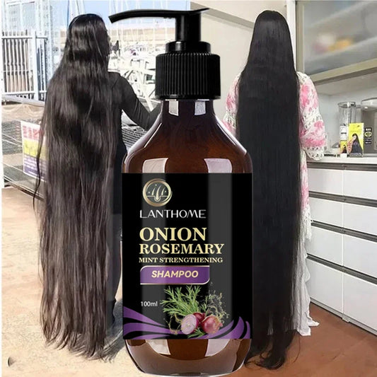 Kit Capilar Crescimento Rápido – Shampoo de Alecrim e Cebola 100ml + Spray Antiqueda 30ml | Resultados em 7 Dias